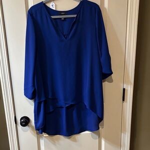 Alfani Women's Royal Blue Layered Blouse S61 WINTER CLEARANCE